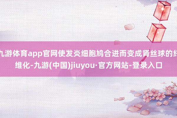 九游体育app官网使发炎细胞鸠合进而变成肾丝球的纤维化-九游(中国)jiuyou·官方网站-登录入口
