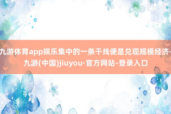 九游体育app娱乐集中的一条干线便是兑现规模经济-九游(中国)jiuyou·官方网站-登录入口
