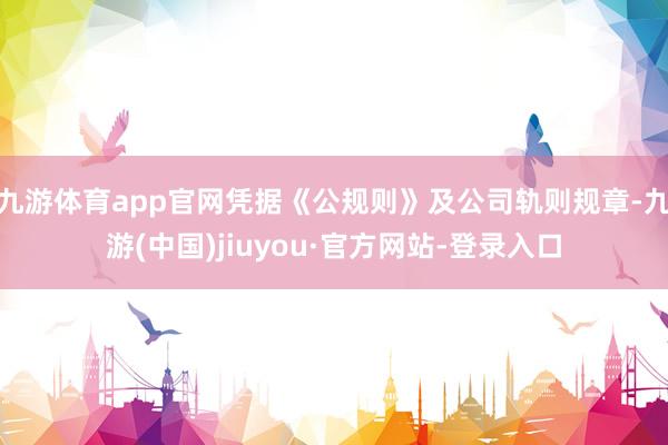 九游体育app官网凭据《公规则》及公司轨则规章-九游(中国)jiuyou·官方网站-登录入口