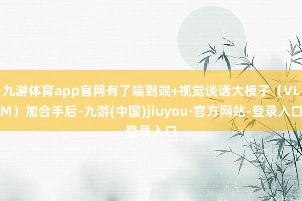 九游体育app官网有了端到端+视觉谈话大模子（VLM）加合手后-九游(中国)jiuyou·官方网站-登录入口
