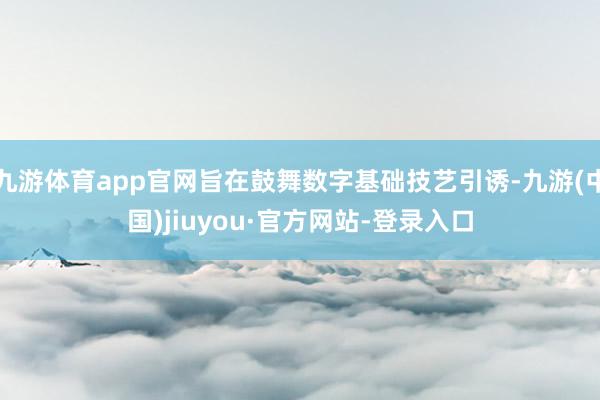 九游体育app官网旨在鼓舞数字基础技艺引诱-九游(中国)jiuyou·官方网站-登录入口