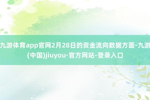 九游体育app官网2月28日的资金流向数据方面-九游(中国)jiuyou·官方网站-登录入口