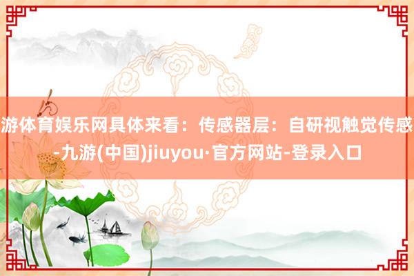 九游体育娱乐网具体来看：传感器层：自研视触觉传感器-九游(中国)jiuyou·官方网站-登录入口