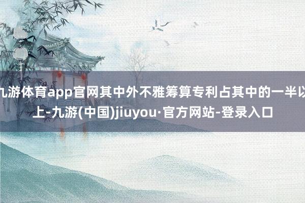 九游体育app官网其中外不雅筹算专利占其中的一半以上-九游(中国)jiuyou·官方网站-登录入口