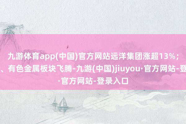 九游体育app(中国)官方网站远洋集团涨超13%；黄金股、有色金属板块飞腾-九游(中国)jiuyou·官方网站-登录入口